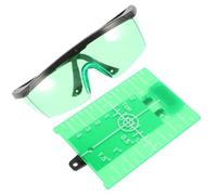 Garneck Magnetic Target Plate Board for Level Meter with Easy to Read Scale and Stand, Green Abs Material Surface Plate Suitable for Measure and Furnishing Areas, Sturdy and High