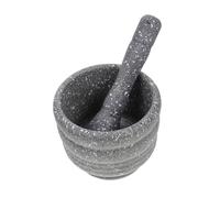 Garneck Manual Garlic Presser with Ergonomic Pestle for Garlic Spices and Kitchen Masher Bowl for Home and Restaurant Use Easy to Clean and Comfortable to Hold