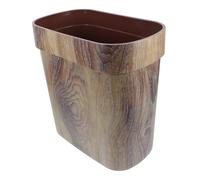 Garneck Marble Pattern Oval Trash Can Lidless Plastic Wastebasket for Bedroom Bathroom and Kitchen Narrow Garbage Bin with Surface Easy to Clean and Secure Bag Placement