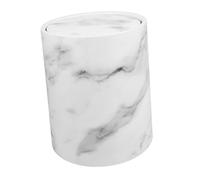 Garneck Marbled Trash Can Waste Paper Basket Lid for Bathroom Office Small Waste Bin Decorative
