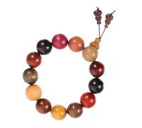 Garneck Men's Buddha Bead Bracelet Natural Sandalwood Bead Jewelry 13 18mm Random Color Handmade Suitable for Meditation and Spiritual Practices