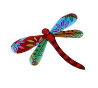 Garneck Metal Dragonfly Wall Art Decor Red Iron Art Hanging Ornament for Bedroom Living Garden Multi-purpose Home Decoration Colorful Nature-inspired Wall Hanging