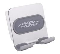 Garneck Metal Firmly Wall Mobile Adhesive with Punch-free Holder Phone Installation, Adjustable Angle, Non-slip Silicone and Abs Material Holding Cell Phones for Bathroom and Kitchen Use