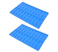 Garneck Microscope Slide Drying Holder Reusable with 2pcs in Plastic 20-slot Multislot Design Storage Rack for Laboratory Use for Microscope Slides Cell Observation and High-volume