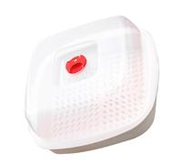 Garneck Microwave Food Steamer with Ventilation and Simple Design for Steaming Rice, Fish and Vegetables, Convenient for Microwave Oven Cooking at Home