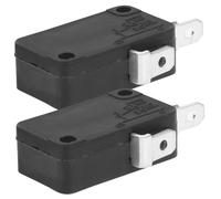 Garneck Microwave Oven Door Normally Open Micro Momentary Switch, Universal 2-pin Limit Travel Replacement for Microwave Repair, 2pcs Set