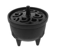 Garneck Mini Cast Iron Tripod Incense Burner with Lid Decorative Metal Cauldron Censer Bowl for Cone and Coil Incense Meditation and Home Ritual Aromatherapy Holder