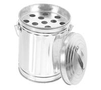 Garneck Mini Desktop Metal Trash Can with Lid Small Tabletop Waste Bucket for Cigarette Ash Makeup and Wrappers Compact Reusable Tiny Garbage Bin for Office and Home Organization