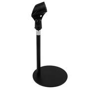 Garneck Mini Desktop Microphone Stand with Adjustable Holder and Shock Absorption Base for Desk Height Adjustable Setups