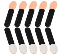 Garneck Mini Makeup Brush Set with Acrylic Handles and Precision Sponge Tips 10 Pcs for Eyeshadow and Lip Application for Daily Makeup and On-the-go Touch-ups