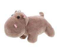 Garneck Mini Plush Hippo Keychain for Cute Bag Charm Unique Decoration Soft Keyring for Car Keys Accessories Distinctive Animal Design