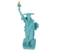Garneck Mini Resin Statue of Liberty Ornament Compact Lightweight Sculpture for Home Decor Office Tabletop Garden Figurine Green Craft Decoration