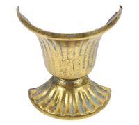 Garneck Mini Rustic Half Vase Wall Planter Flower Pot for Indoor Home Decor, Golden Iron Material with Decorative Vintage Classic Country-style Design