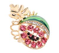 Garneck Mini Watermelon Rhinestone Brooch Pin Stylish Women Dress Clip for Sweaters Shawls Collars for Parties Birthdays Festivals Easy to Use Secure Decorative Accessory