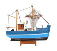 Garneck Mini Wooden Sailboat Model Natural Wood Finish Nautical Decor for Coastal Home Office Tabletop Mediterranean Style Sailing Boat Figurine Accent for Shelf Desk Centerpiece