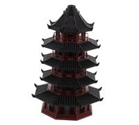 Garneck Miniature Asian Style Pagoda Ornament for Fish Tank Decor Detailed Ancient Building Model for Zen Garden Bonsai Tabletop Sculpture Rockery Decoration Timeless Chinese Architecture