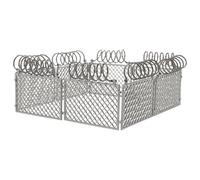 Garneck Miniature Grey Fence for Dollhouse Accessories Flexible DIY Plastic Protective Barrier for Micro Landscape Prison and War Scene Models Easy to Install and Assemble