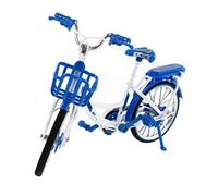Garneck Miniature Simulation Bike Decor and Colored Plastic Smooth Texture Mini Accessory for Home Office Bedroom Ornament and Play Sky Blue Compact Finger Bicycle Model
