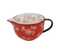 Garneck Mixing Egg Bowl Multi-Functional Bowl Ceramic Kitchen Supply for Home Cooking with Easy-to-Clean Surface and Ergonomic Handle 8.65 X 5.89 X 3.93