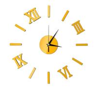 Garneck Modern Diy Wall Clock Frameless Large Mirror Surface Effect Wall Clock for Home Living Bedroom Decoration