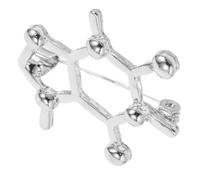 Garneck Molecular Chemistry Brooch Pin for Women and Men, Metal Safety Pin Badge, Science Formula Accessory for Students and Teachers, Molecular Structure Science Jewelry
