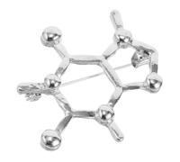 Garneck Molecular Shaped Brooch for Students Teachers Durable Metal Chemistry Pin for Clothing Decoration Unique for Science Enthusiasts Secure Attachment