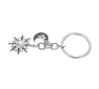 Garneck Moon and Sun Metal Keychain with Polished Finish Cute Celestial Charm for Keys Bags Phones and Backpacks Unique Gift Accessory for Friends and Stylish Key Holder