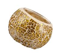 Garneck Mosaic Glass Candle Holder Gold Decorative Tealight Holders for Home Decor Unique Centerpiece for Weddings and Parties