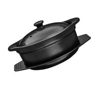 Garneck Multi-functional Ceramic Stewing Pot with Lid and Heat-resistant Design for Braised Chicken Rice Noodles Spicy Hot Pot Soup Cooking for Home and Restaurant Use