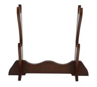 Garneck Multi-layer Flute Display Rack Wood Woodwind Instrument Holder Stable Easy Assembly Coffee Color Simple Elegant Design for Travel and Professional Settings