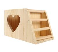 Garneck Multifunctional Wooden Rabbit Feeder Rack with Double Grid Design and Synthetic Material for Parrots and Hamsters, Suitable for Pet Cage Feeding and Food Holding