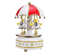 Garneck Musical Boxes Decor Music Boxes for Women Retro Desktop Adornment Carousel Crafts for Carousel Gifts for White