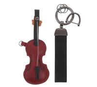 Garneck Musical Violin Keychain Tiny Violin Toy Keychain Decorative Miniature Model for Car Bag Pendant Cute for Young