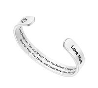 Garneck My Daughter Titanium Steel Bracelet Stylish Engravable Bangle Jewelry for Women Creative Opening Design for Daughters