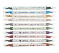 Garneck Nail Art Pens 10Pcs Double-Ended Manicure Marker for Drawing Abstract Lines and Smooth Surface in Home Or Nail Beauty Salon DIY Set