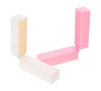 Garneck Nail Drill Bit Storage Holder Box Nail Art Tool Organizer with 30 Holes 2pcs Sturdy Abs Material Wear Resistant Well-designed