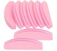 Garneck Nail Files for Buffing Smooth and Shine Sponge 20pcs Pink for Manicure and Pedicure Double Sided Nail Buffer Blocks for Art Learners and Women