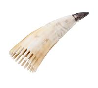 Garneck Natural Horn Wide-Tooth Scraping Massage Comb for Scalp Care and Hair Massage, Handcrafted Scalp Massager Unique Pattern, Suitable for Relaxing Head Therapy