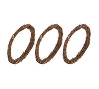 Garneck Natural Willow Grapevine Wreath 3Pcs Oval 11.4X7.4 Inch Rustic Twig Frame for DIY Floral Arrangements and Seasonal Decor