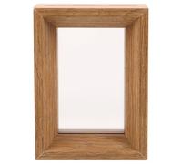 Garneck Natural Wooden Frame, Double Sided 3 Inch Empty Wood Picture Frame, Beige Miniature Frame for Travelers, DIY Personalization for Small Shelves