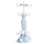 Garneck Necklace and Earring Holder Mannequin Jewellery Stand with Multiple Hooks Necklace Hanger for Display and Storage Compact Organizer for Home Shop and Craft Shows 10.24 X 3.35 X 3.35 in