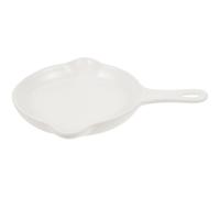 Garneck Non-Stick Ceramic Bakeware Stir Fry Pan Skillet for Cooking Crepe Bread Board Small Frying Pan Baking Dish for Oven Nonstick Condiment Mixing Pancake Ceramics White