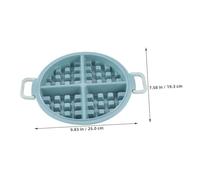 Garneck Non-Stick Silicone Waffle Baking Mould with Nordic Blue and Light Green Handles Multi-Purpose Cake Mold for Quick Breakfast Waffles Chocolates Muffins Easy-Clean Family Kitchen