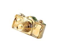 Garneck Ornament Elegant Creative for Home Decoration Ceramic Camera Shaped Golden Desktop Decoration Craft Home Decor Ornament for Bedroom and Living Room