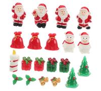 Garneck Ornamenti Per Di Natale Tavolo in Miniatura Di Natale in Miniatura Figurine FAI Te Pupazzo Neve Figura Paesaggio Casa Bambola