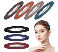 Garneck Oval Matte Hair Clips with Secure Hold and Easy Application 7pcs for Teen, Plastic Hair Accessories Stylish Simple Design for Casual and Occasions
