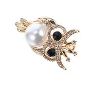 Garneck Owl Brooch Pin for Women Elegant Alloy Jewelry Accessory with Rhinestone Detail Versatile Lapel Pin for Sweater Dress Coat for Parties and Weddings