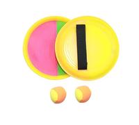Garneck Paddle Ball Toss Catch Set for Parents Includes Yellow Catch Boards with Band Handles and Soft Balls Random Colors Interactive Outdoor Game for Family Fun and Safe Random Color