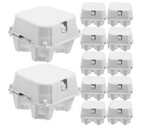 Garneck Paper Egg Cartons for Chicken Eggs, 12pcs Pulp Fiber Egg Box 4 Count Egg Storage Containers Holder for Family Farm Market Fridge Storing Chicken Duck Eggs