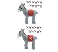 Garneck Pcs Ornaments Animal Micro Landscape Donkey Miniatures Garden Decor Garden Miniature Figurine Donkey Figures Figurines Tiny Resin